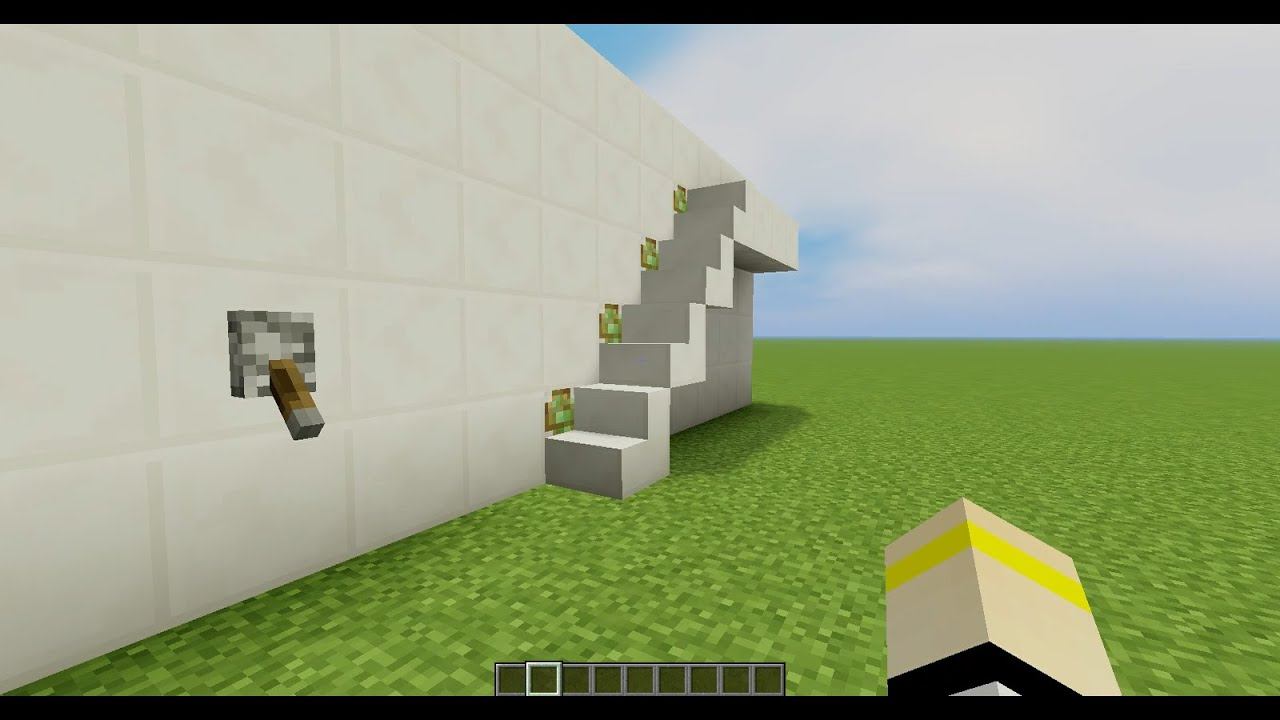 КАК СДЕЛАТЬ САМУЮ СЕКРЕТНУЮ И СКРЫТУЮ, ВЫДВИЖНУЮ ЛЕСТНИЦУ В СТЕНЕ В МАЙНКРАФТЕ смотреть онлайн