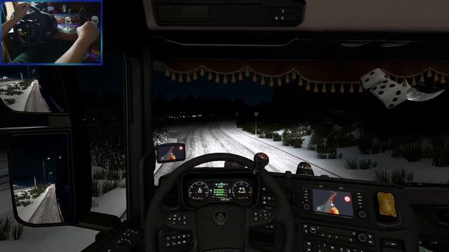 ETS2 1.39 | Scania S730 - *Slippery Road* Hamburg To Strasbourg | Thrustmaster T300RS gameplay смотреть онлайн