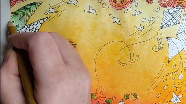 Speed coloring 03 - Les 4 Saisons - Rita Berman - Coloriage pour adultes смотреть онлайн