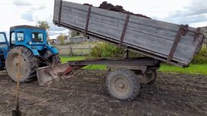 Одноосный самосвальный прицеп из 2птс4. Испытание.