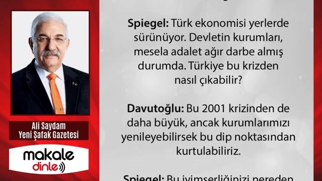 DAVUTOĞLU SIRLARINI KENDİ İFŞA ETTİ!.. ALİ SAYDAM YAZDI - MAKALE DİNLE смотреть онлайн
