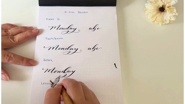 Lisa Calligraphy- G Nib Review On Nikko G, Tachikawa, Zebra And Leonardt