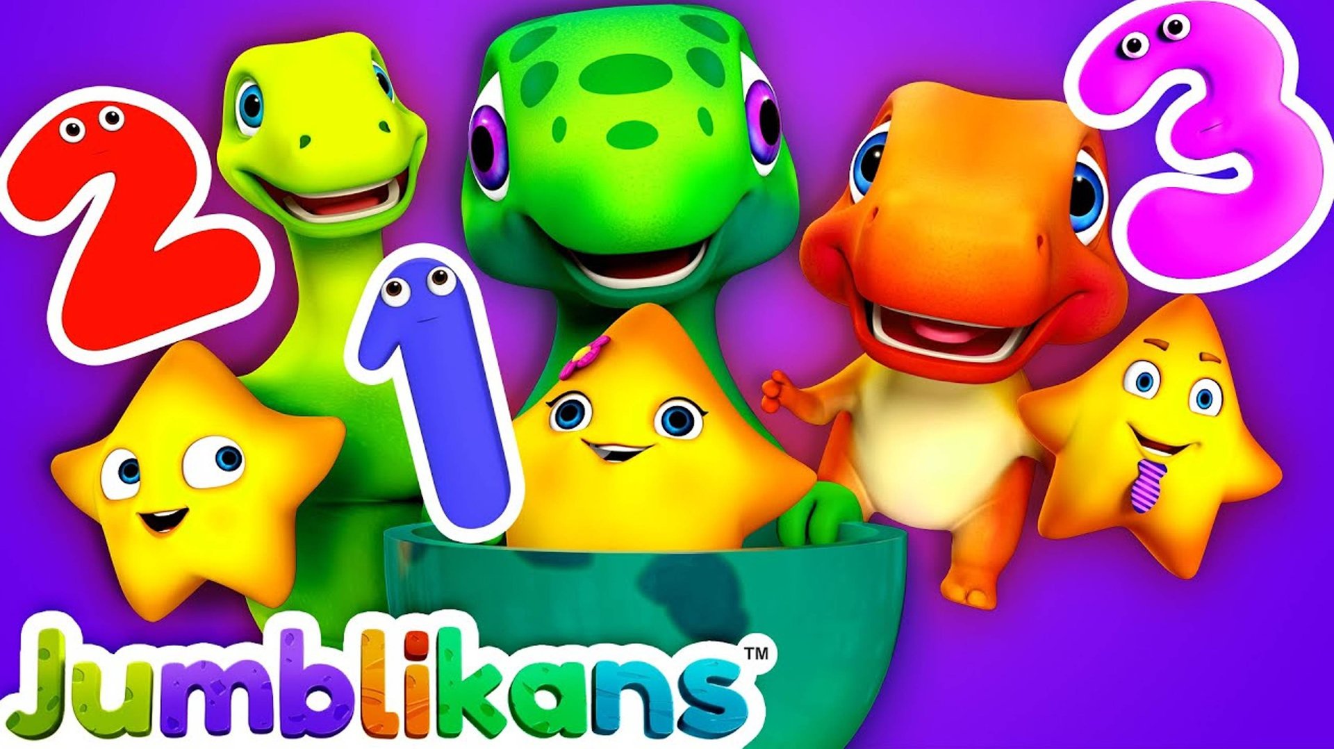 Counting 1 To 5 Numbers Song with Jumblikans Dinosaurs - ChuChu TV Nursery Rhymes & Learning Videos смотреть онлайн