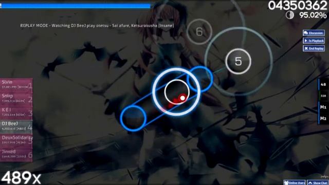Osu! Otetsu - Sai Afure, Ketsurakusha (Insane, S Rank, FC) смотреть онлайн