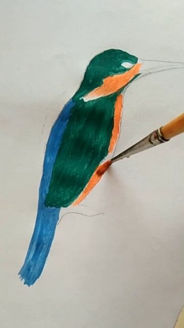 Bird Drawing || Beautiful bird painting #drawing #shorts смотреть онлайн