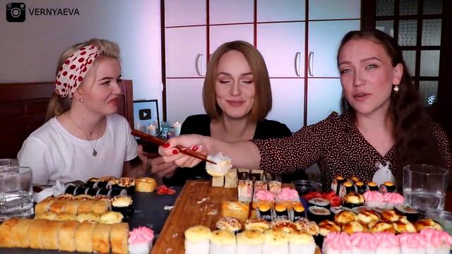 🍿MUKBANG | 150 суши/роллов (результат конкурса) | 150 sushi/rolls не ASMR смотреть онлайн