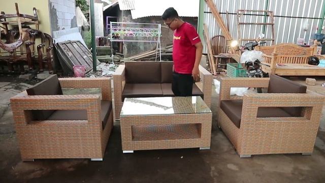 Set Kursi Tamu Minimalis Rotan Jepara Harga Murah смотреть онлайн