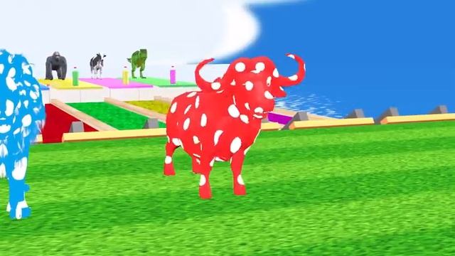 Choose The Right Duck With MammothElephant Dinosaur Cow Gorilla AnimalsFunny смотреть онлайн