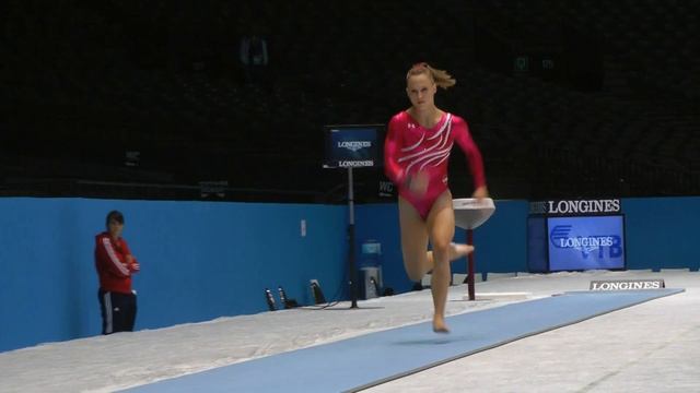 Brenna Dowell - Vault - 2013 World Championships - Podium Training смотреть онлайн