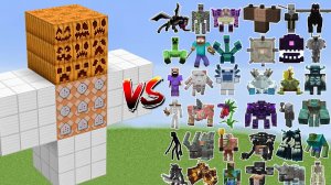 АЛЬФА-МУТАНТ ЖЕЛЕЗНЫЙ ГОЛЕМ ПРОТИВ всех боссов Майнкрафта, Херобрина, Стража, Иссушающего Шторма.