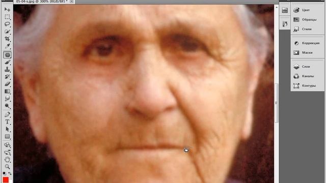 Удаление морщин на лице в Фотошоп. Уроки Фотошоп.