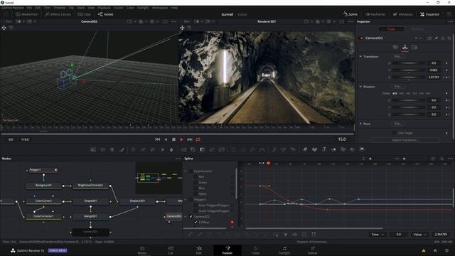 Creating 3d environment from an image Davinci Resolve Fusion смотреть онлайн
