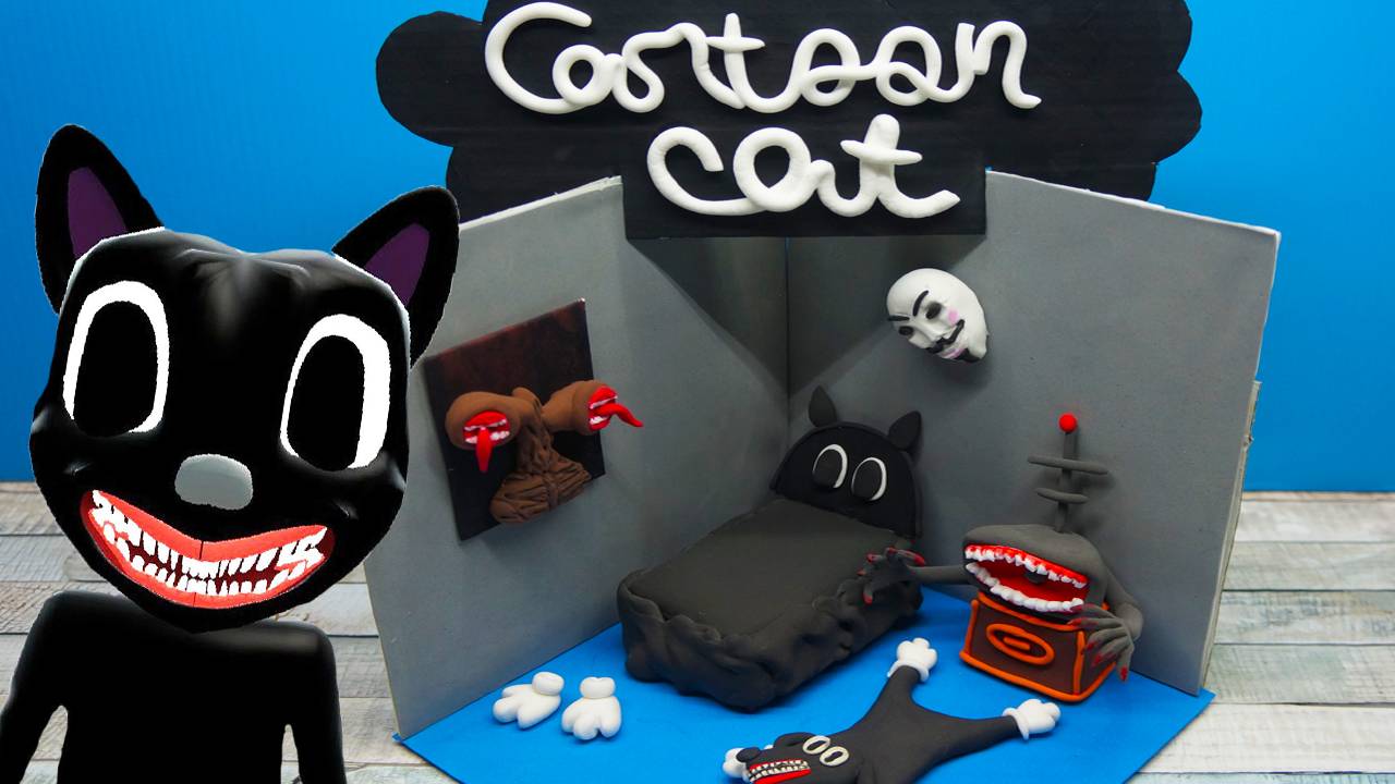 КОМНАТА КАРТУН КЭТ ROOM Cartoon cat ВСЕ ТВОРЕНИЯ Тревора Хендерсона в одном крипи доме смотреть онлайн