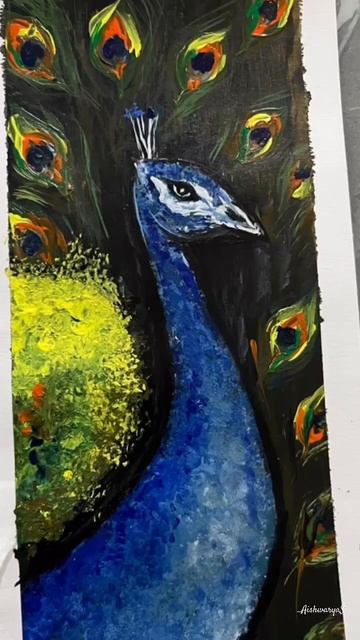 Peacock painting #acrylicpainting #painting #peacock #peacockpainting смотреть онлайн