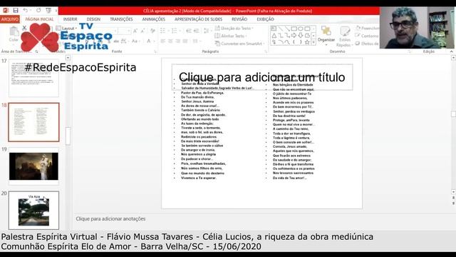 Palestra Espírita Virtual-Flávio Mussa Tavares-Célia Lucius e a riqueza da obra literária-15/06/202 смотреть онлайн