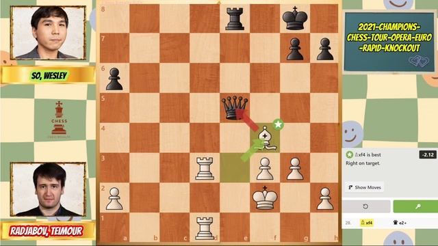 Teimour Radjabov vs. Wesley So - Opera Euro Rapid Knockout 2021 смотреть онлайн