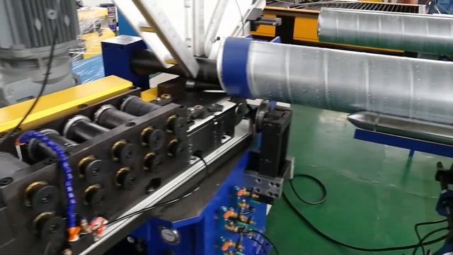 BYFO BFL-1500B spiral duct forming machine with roll cutter смотреть онлайн