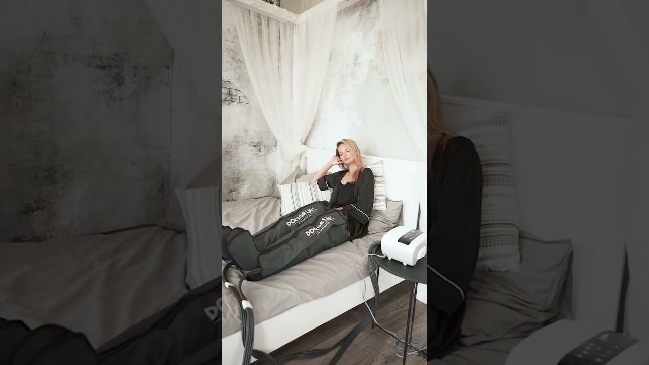 Как снять отеки и напряжение ног? Поможет лимфодренажный массаж на аппарате прессотерапии. смотреть онлайн