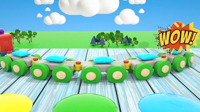 Лучшие песни + Лучшие песни из мультфильмов про машинки｜Цветной поезд, воздушные шары смотреть онлайн