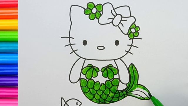 Hello Kitty Mermaid | Hello Kitty Mermaid Drawing | How To Draw Hello Kitty | Easy Drawing