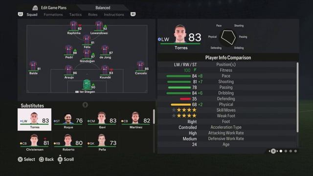 BEST FC BARCELONA Formation, Tactics and Instructions - EA FC 24 смотреть онлайн