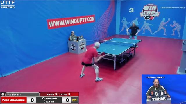 Рева Анатолий 2-3 Кривошей Сергей Турнир Восток 3 WINCUP 20.09.21 Прямая Трансляция Зал 3 смотреть онлайн