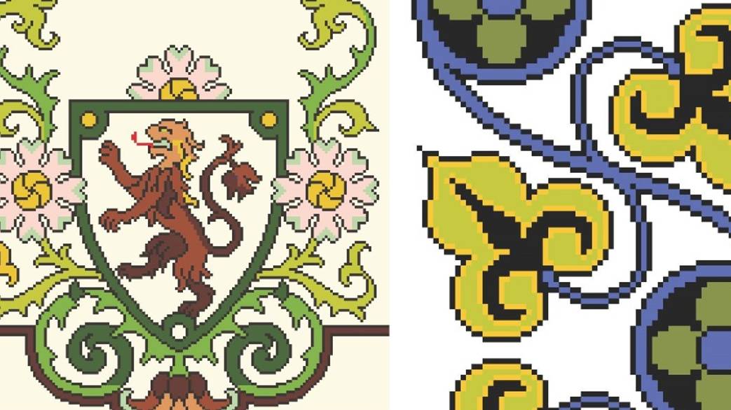 Art Nouveau. Рукоделие, вышивка, вязание. Подборка №106. СТАРИННЫЕ СХЕМЫ. смотреть онлайн