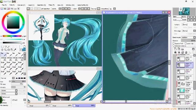 『SAI』SpeedPaint ≡ How to coloring Clothes : Step by Step (วิธีลงสีเสื้อผ้า) смотреть онлайн