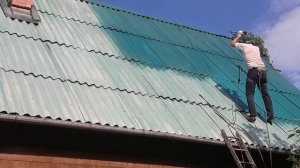 Покраска шиферной крыши