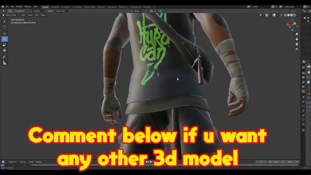 Shirou - Garena Free Fire 3d Model Download - Free Fire Blender - Cobra 3d Model