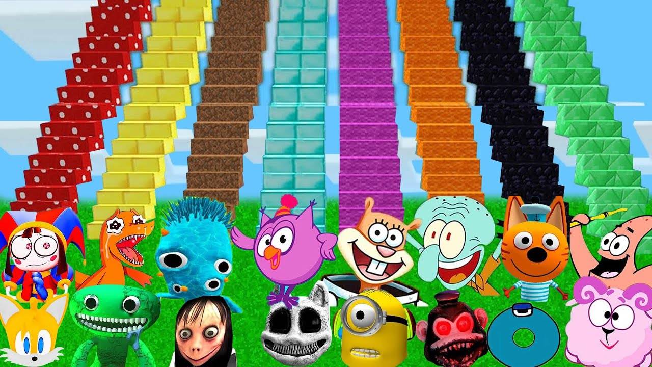 ВЫБЕРИ ДВОЙНУЮ ДЛИННУЮ ЛЕСТНИЦУ БАН БАН ГУБКА БОБ В МАЙНКРАФТ смотреть онлайн