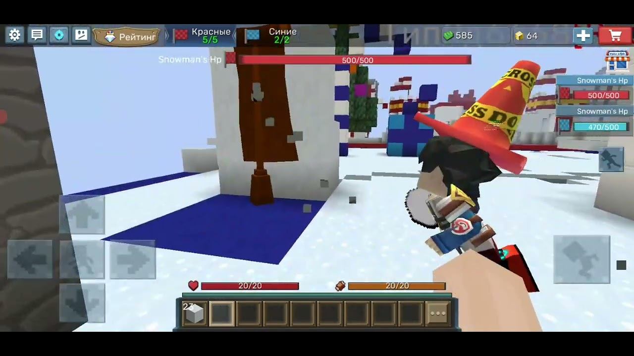 Snowman Defender в Blockman Go. Серия 2. смотреть онлайн