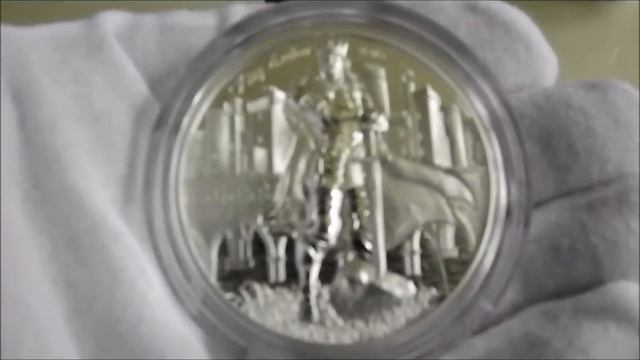 New Release High Relief Silver King Arthur coin. смотреть онлайн