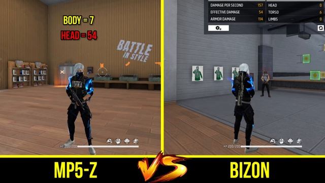 MP5-Z VS BIZON GUNS ABILITY TEST || GARENA FREEFIRE смотреть онлайн