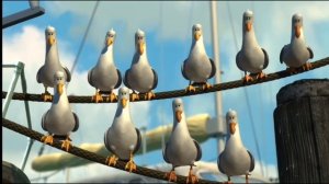 сцена с чайками - в поисках Немо (2003)