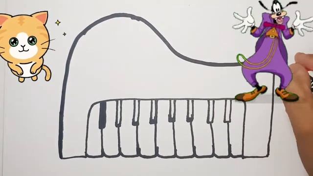 Bolalar uchun Pianino rasmini chizish/Drawing Pianino for children/Рисование Пианино для детей смотреть онлайн