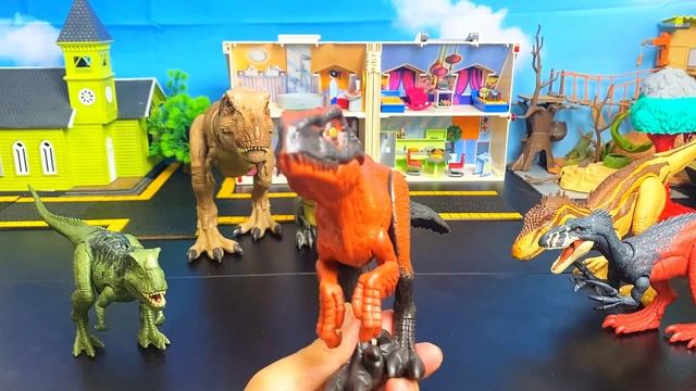 mattel's dinosaur model ; Dilophosaurus, Indominus Rex, Triceratops, Pyroraptor, смотреть онлайн