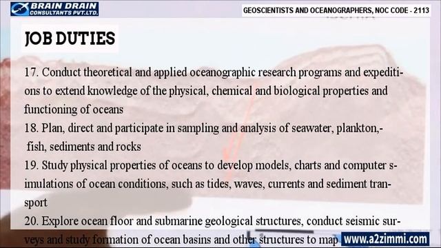 Geoscientists & Oceanographers-Profile Description for Canada Work permit, LMIA & PR | NOC CODE 211 смотреть онлайн
