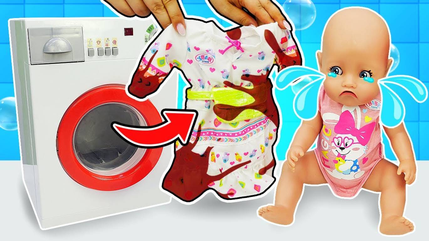 Беби Бон Эмили испачкала платье на улице – Игры в куклы и видео для девочек