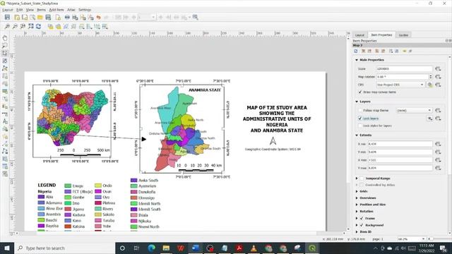 8.5 QGIS Print Layout: Three Maps Layers in the Print Layout смотреть онлайн