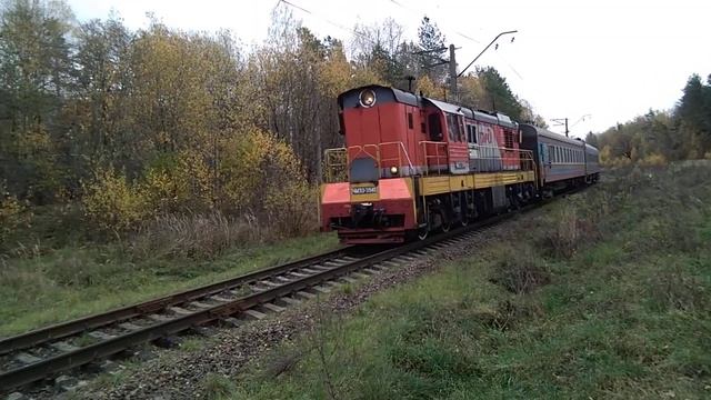 ЧМЭЗ-3940 С вагонами диагностики. смотреть онлайн