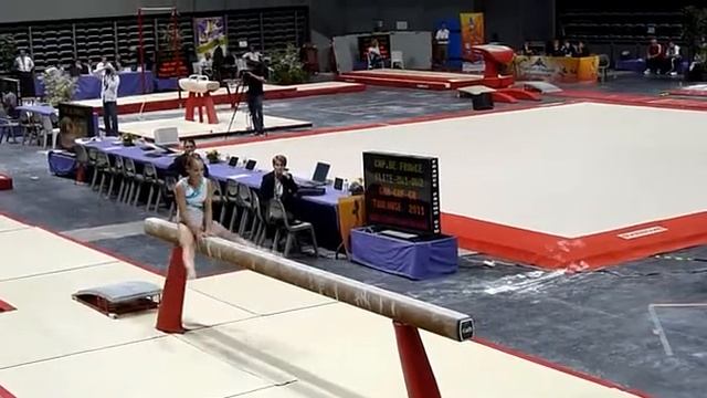 Boumejmajen Mira poutre finale CF Toulouse 2011 смотреть онлайн