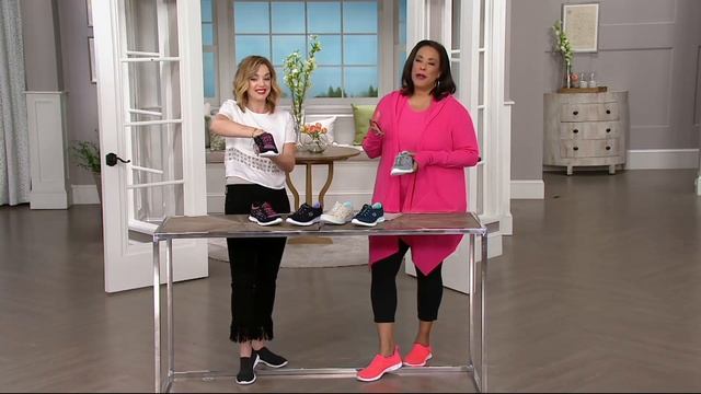 Skechers Mesh Bungee Slip-on Sneakers - Twilight on QVC смотреть онлайн