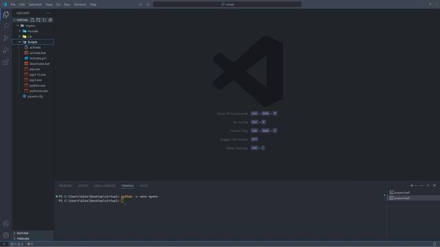 Как создать виртуальное окружение на Python в VSCode / Virtual environment in Python in VSCode смотреть онлайн