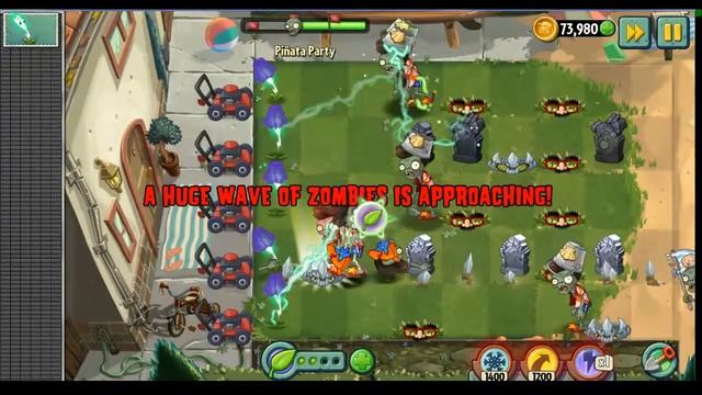 Растения против зомби 2/Plants vs Zombies 2 : бонусная миссия Ride the waves of new zombies смотреть онлайн