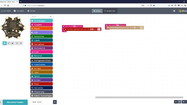 Calliope mini: eine externe LED steuern (Software) смотреть онлайн