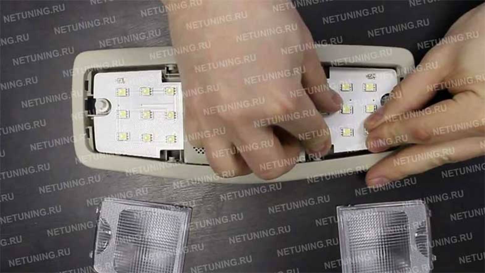 Как установить набор светодиодных ламп в светильник mitsubishi смотреть онлайн