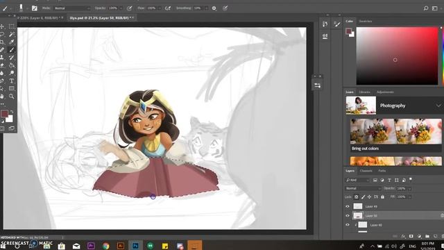 My Digital Painting Process [TALK THROUGH] смотреть онлайн
