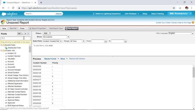 BMC Helix Remedyforce Report on Incidents by Priority and SLA Met смотреть онлайн
