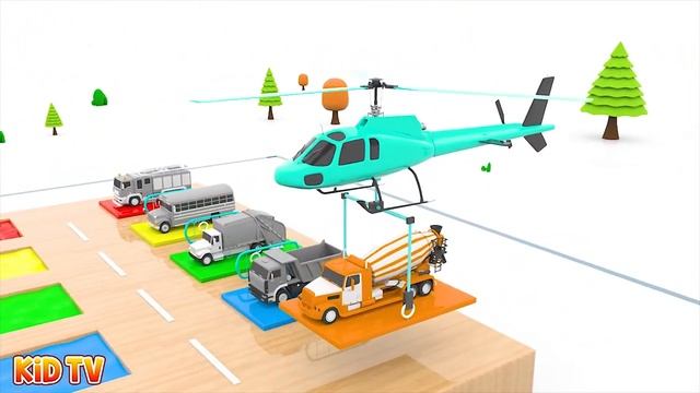 Учите цвета вместе с аттракционами "Человек-паук", "Уличные транспортные средства" и "Животные" смотреть онлайн